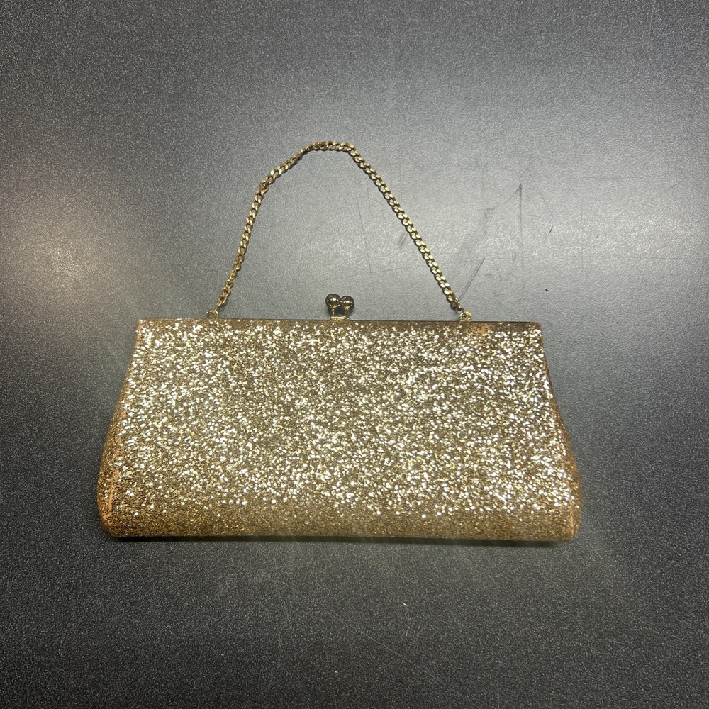 Vintage Glitter Clutch Bag Evening Wedding party Sparkle Glitter Handbag